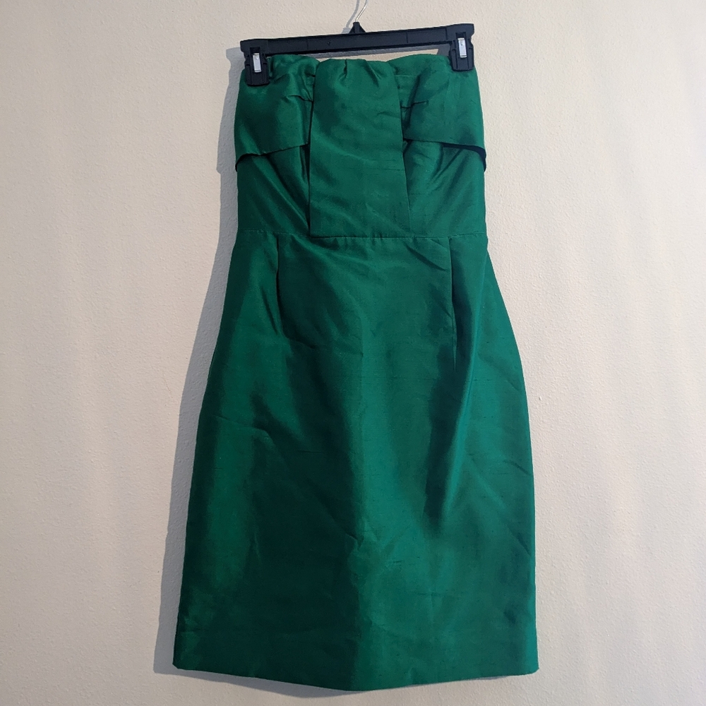 Kate Spade green raw silk dress in size 4